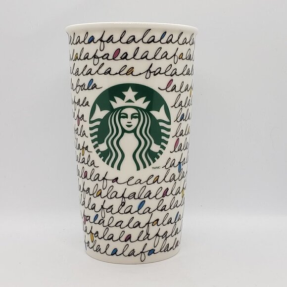 Starbucks Holiday 2011 Series Falalalala Double Walled Ceramic Tumbler - Picture 1 of 6